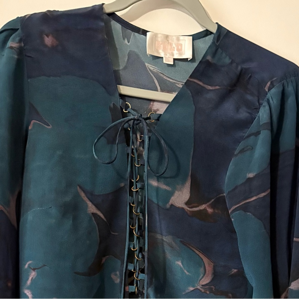 Stone Cold Fox X Revolve Franklin Dress 100% Silk Size 2 S/M - Picture 10 of 13